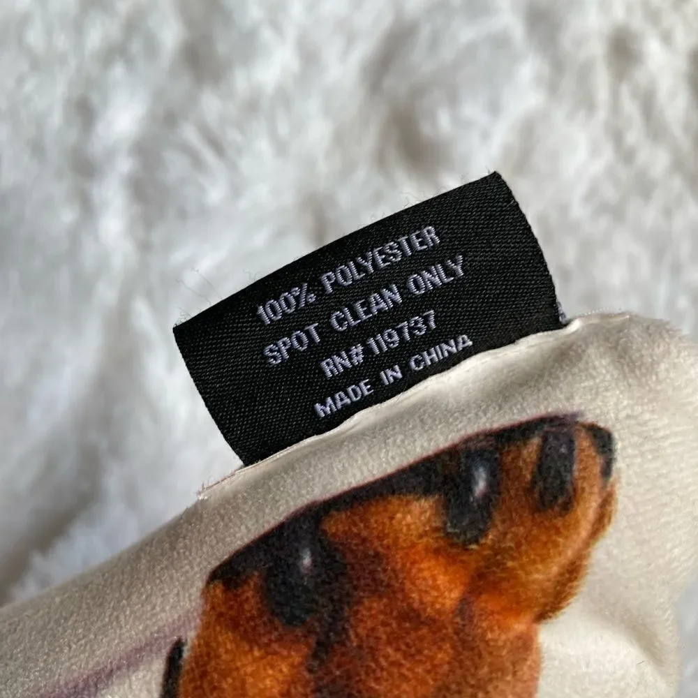 Envogue Miniature Dachshund Puppy‎ Dog Decorative Pillow Smooth Double Sided